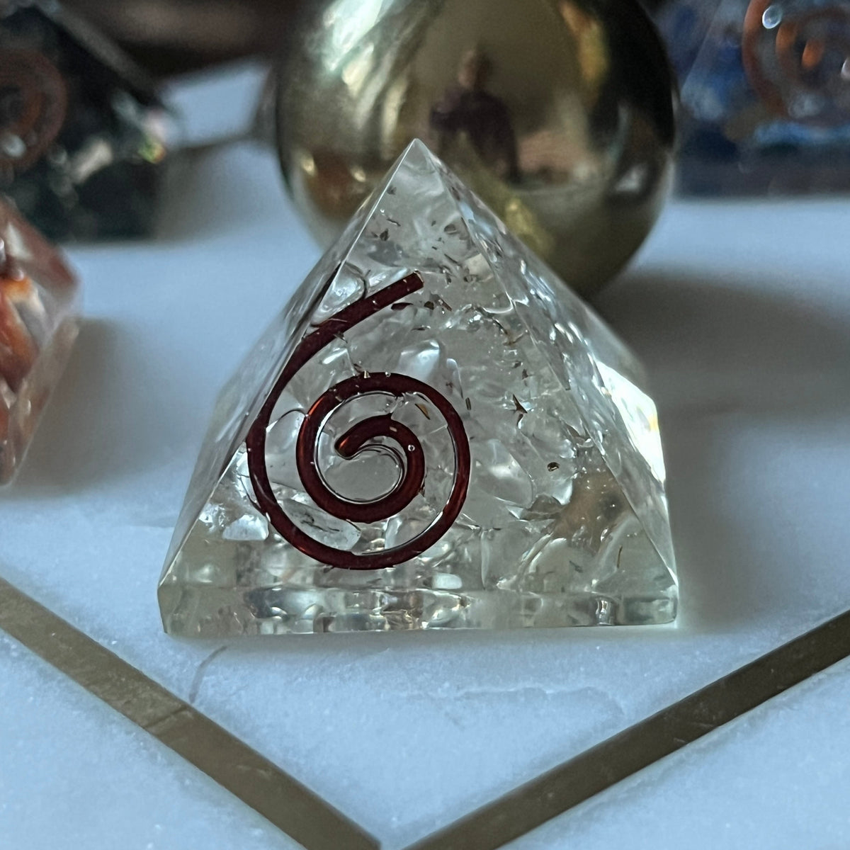 Quartz Orgonite Pyramid - Intuition & Wisdom
