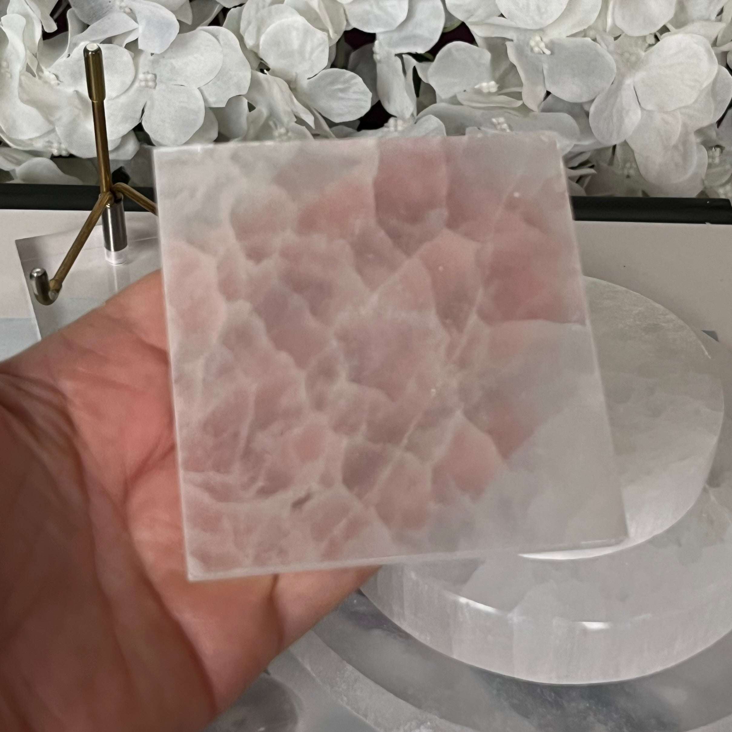 Selenite Square Charging Plate - Cleansing & Purification Crystals