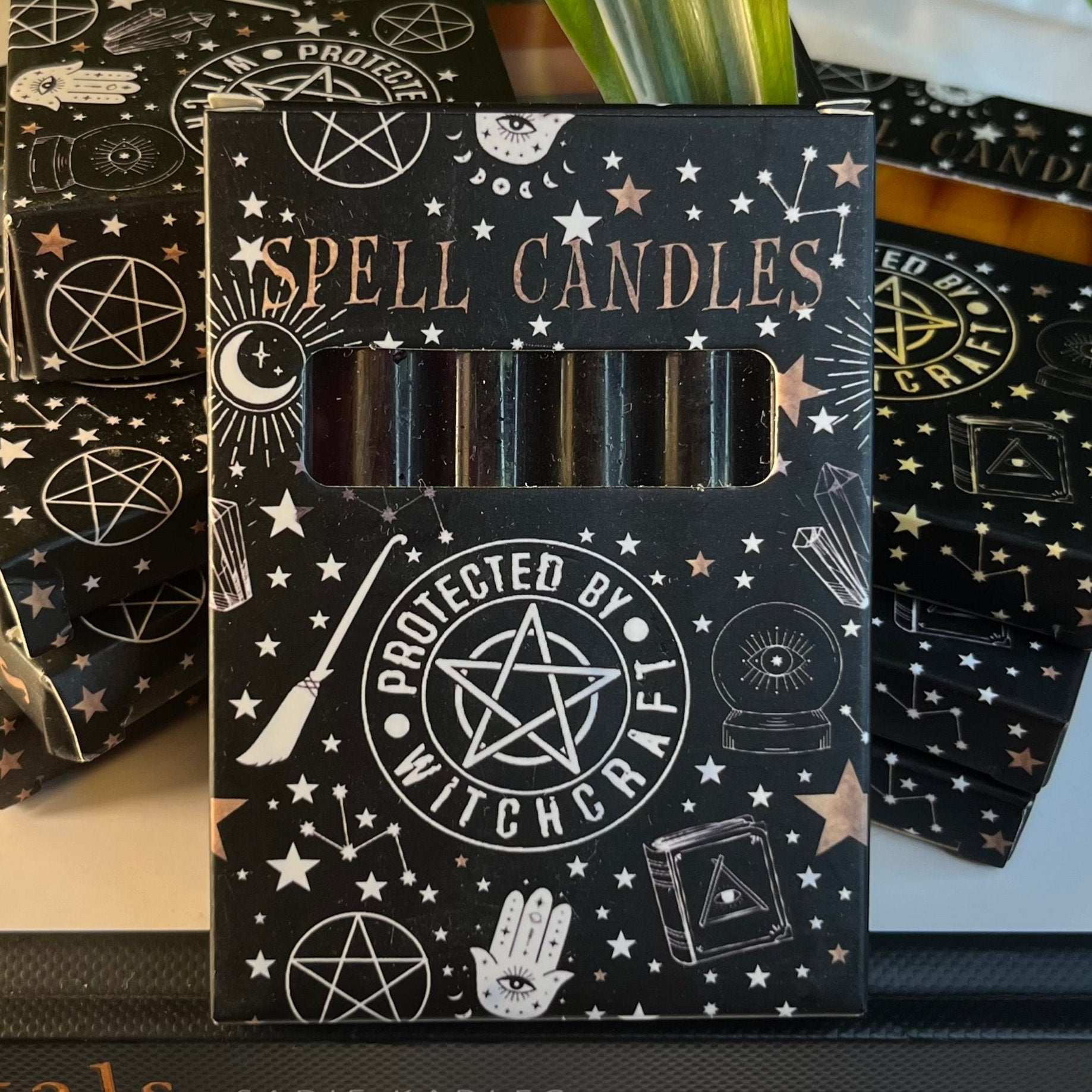 Spell Candles Black (Pack of 6) Crystals