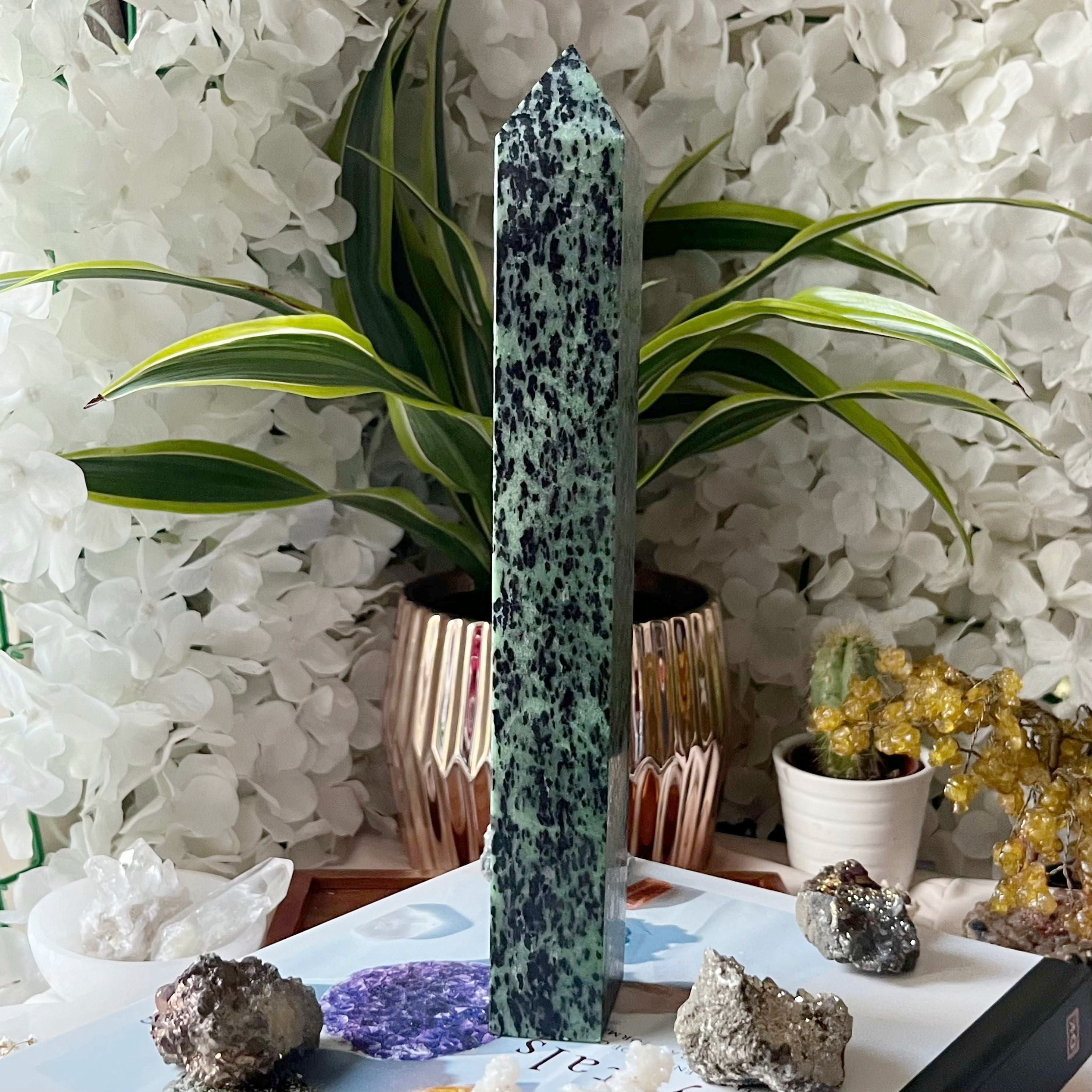 Rubycrosite (Ruby in Zoisite) Tower Point - Energising Harmony Crystals