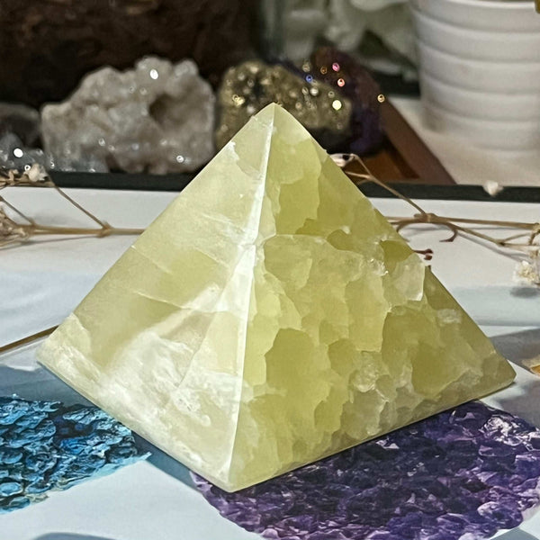 Lemon Calcite Pyramid Crystals