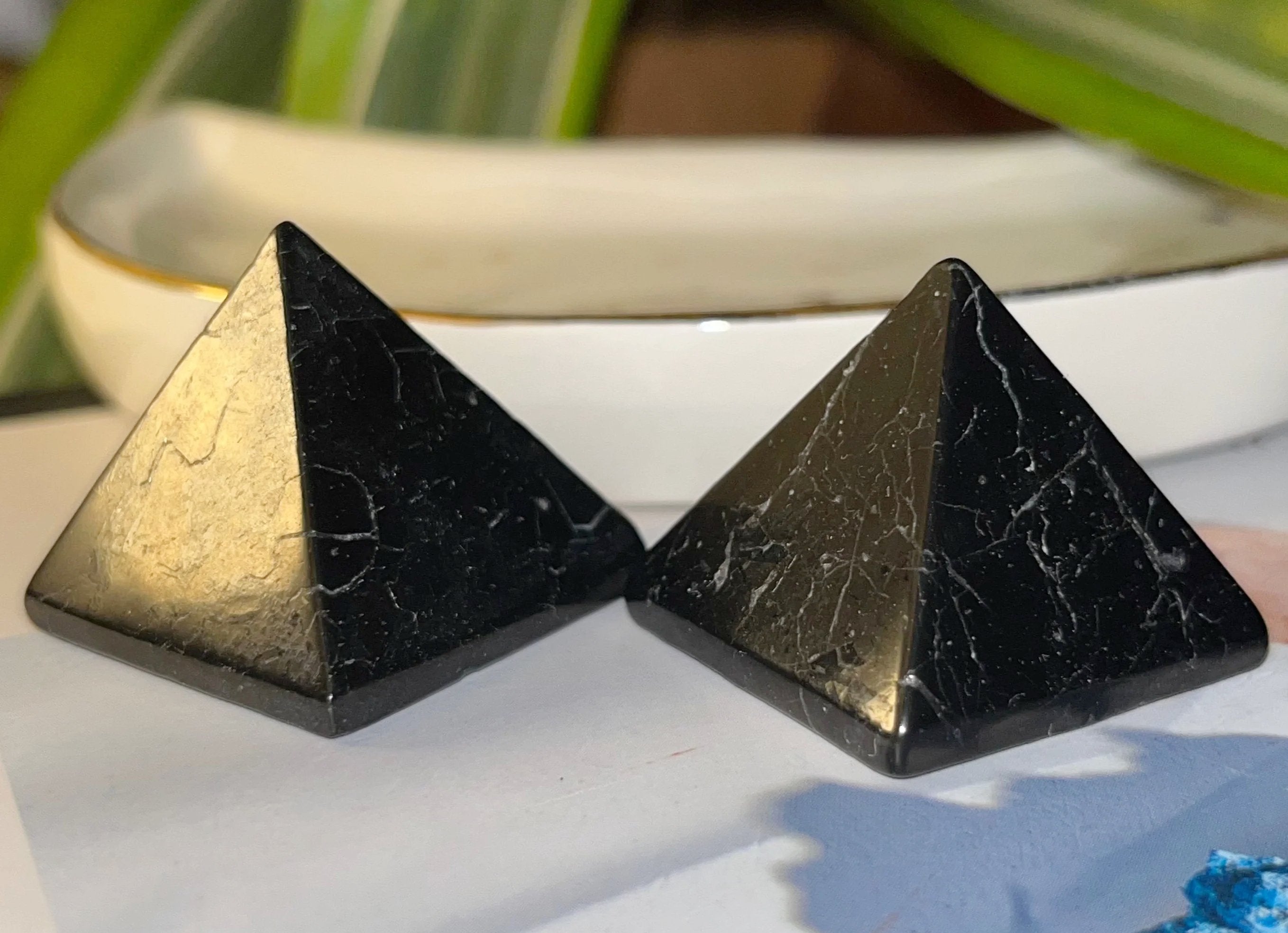 Shungite Pyramid - Stone of Life & Transmutation Crystals