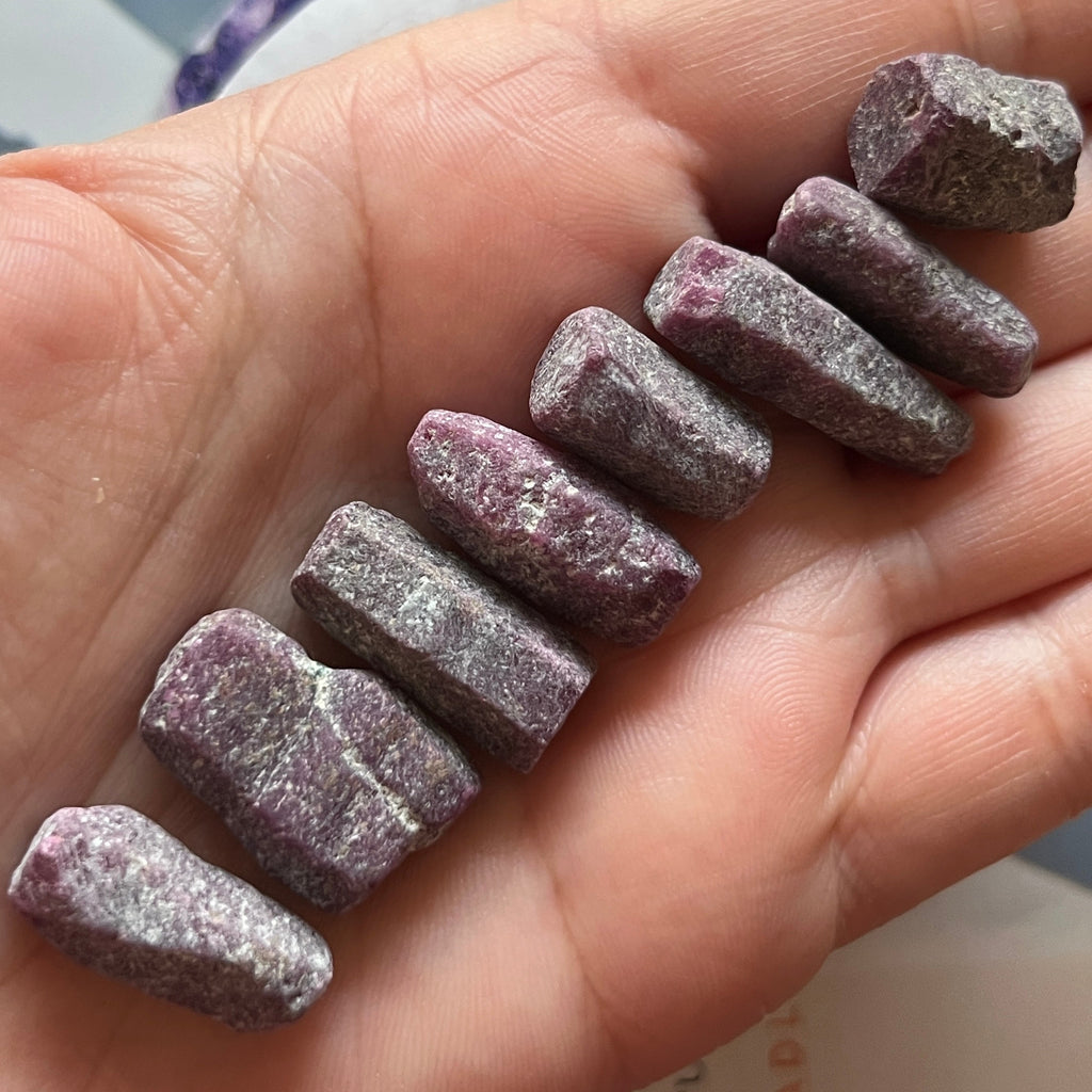 rough ruby crystals 