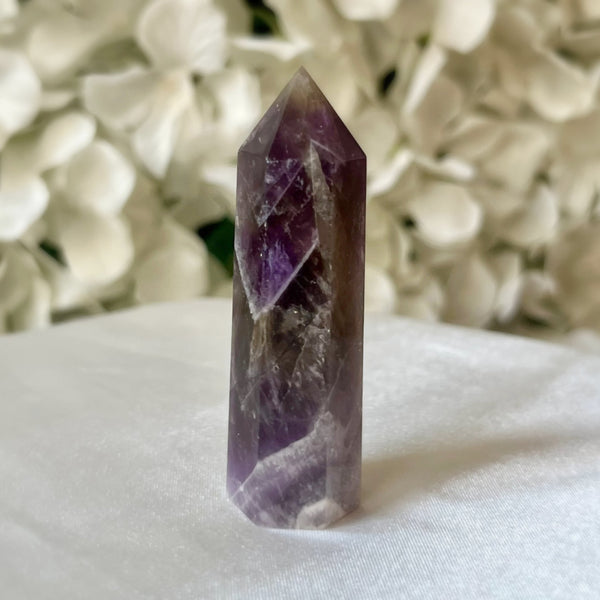 Chevron (Dream/Banded) Amethyst Polished Point - Spiritual Wisdom & Comfort Crystals