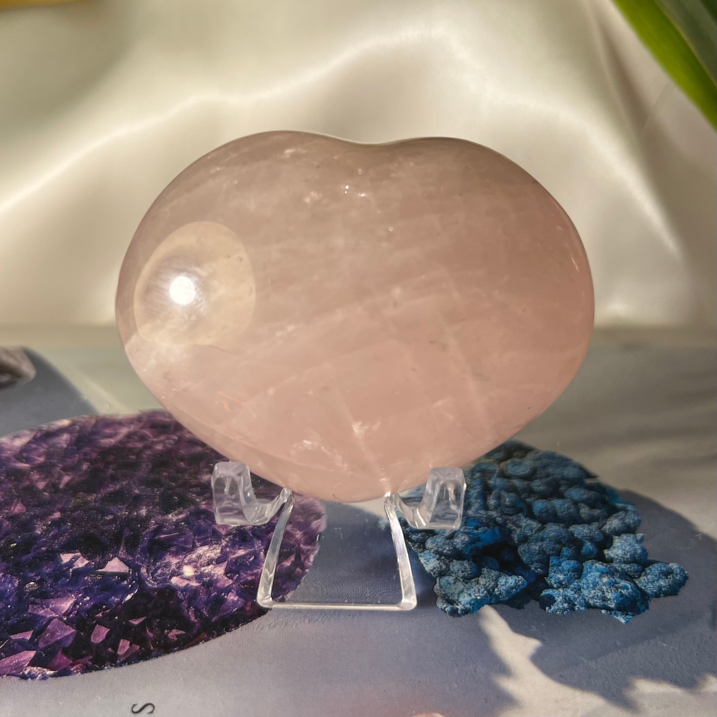 Rose Quartz Heart - Unconditional Love 5- 5.6cm Crystals