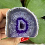 Purple Agate Cut Base Geode - Stability & Courage Crystals