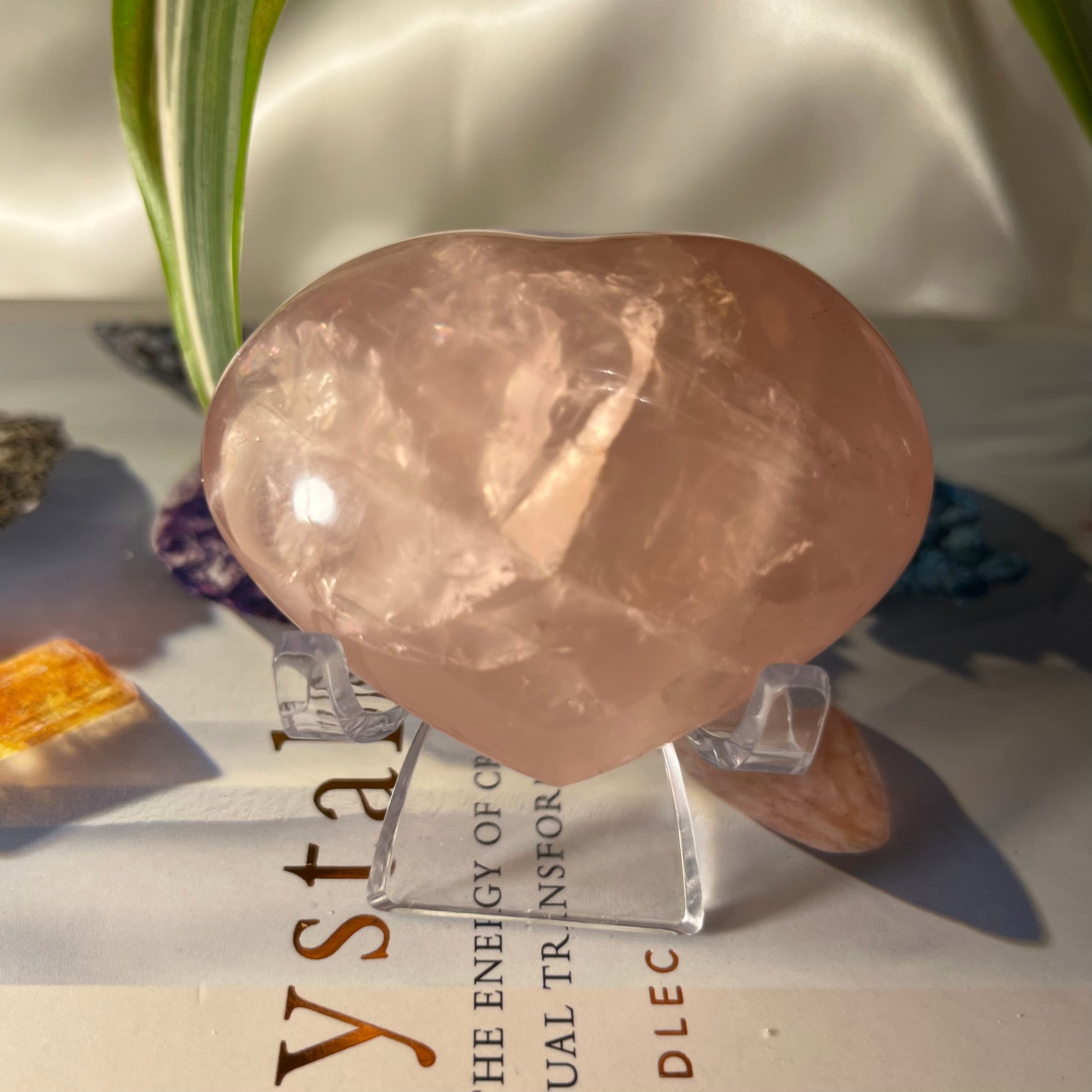 Rose Quartz Heart - Unconditional Love 8- 6cm Crystals