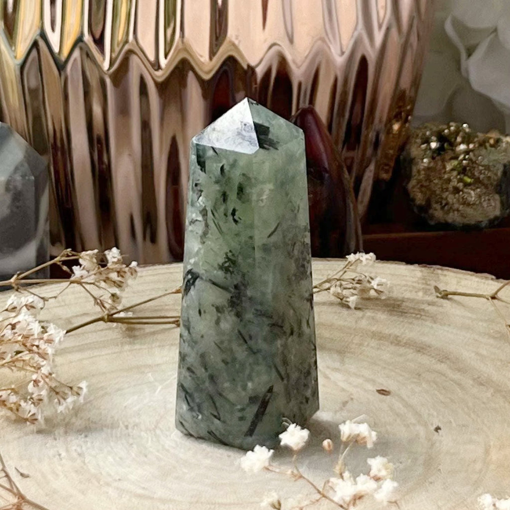 Prehnite Obelisk 1- 6.7cm Crystals