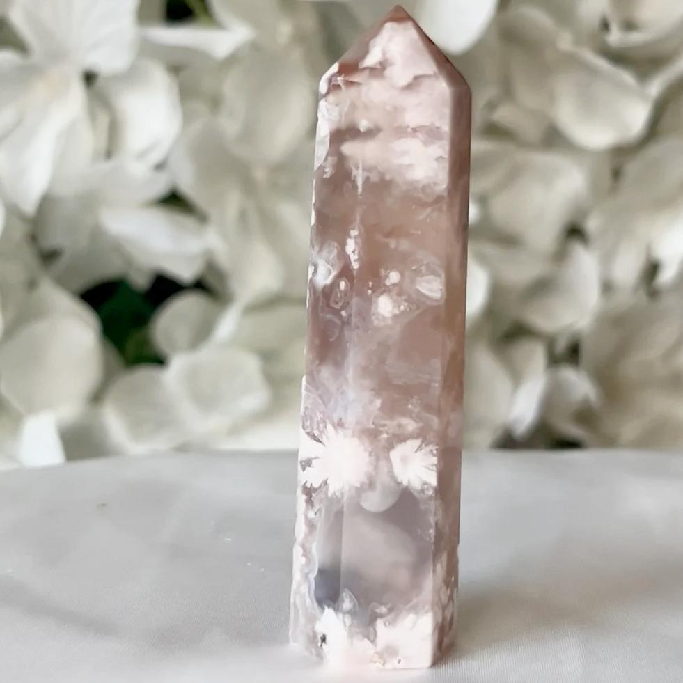 Flower Agate Polished Point - Creativity & Self-Discovery Crystals