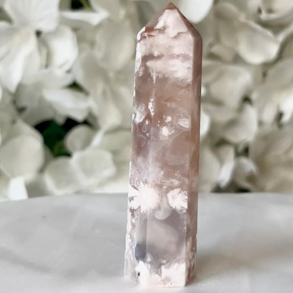 Flower Agate Polished Point - Creativity & Self-Discovery Crystals