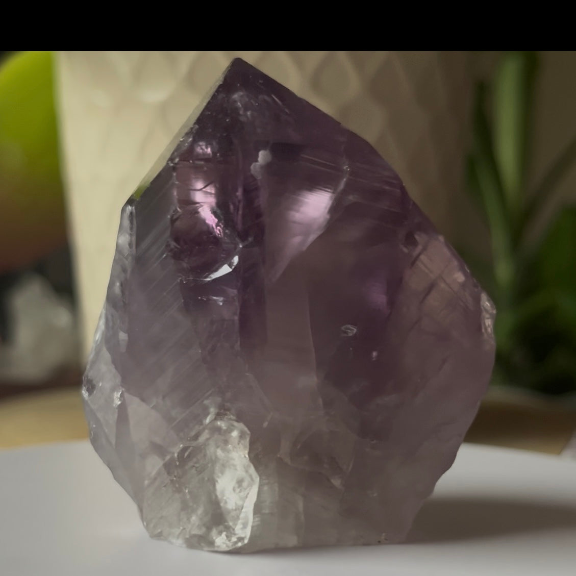 Amethyst Cut Base Point -Spiritual Wisdom & Comfort Crystals