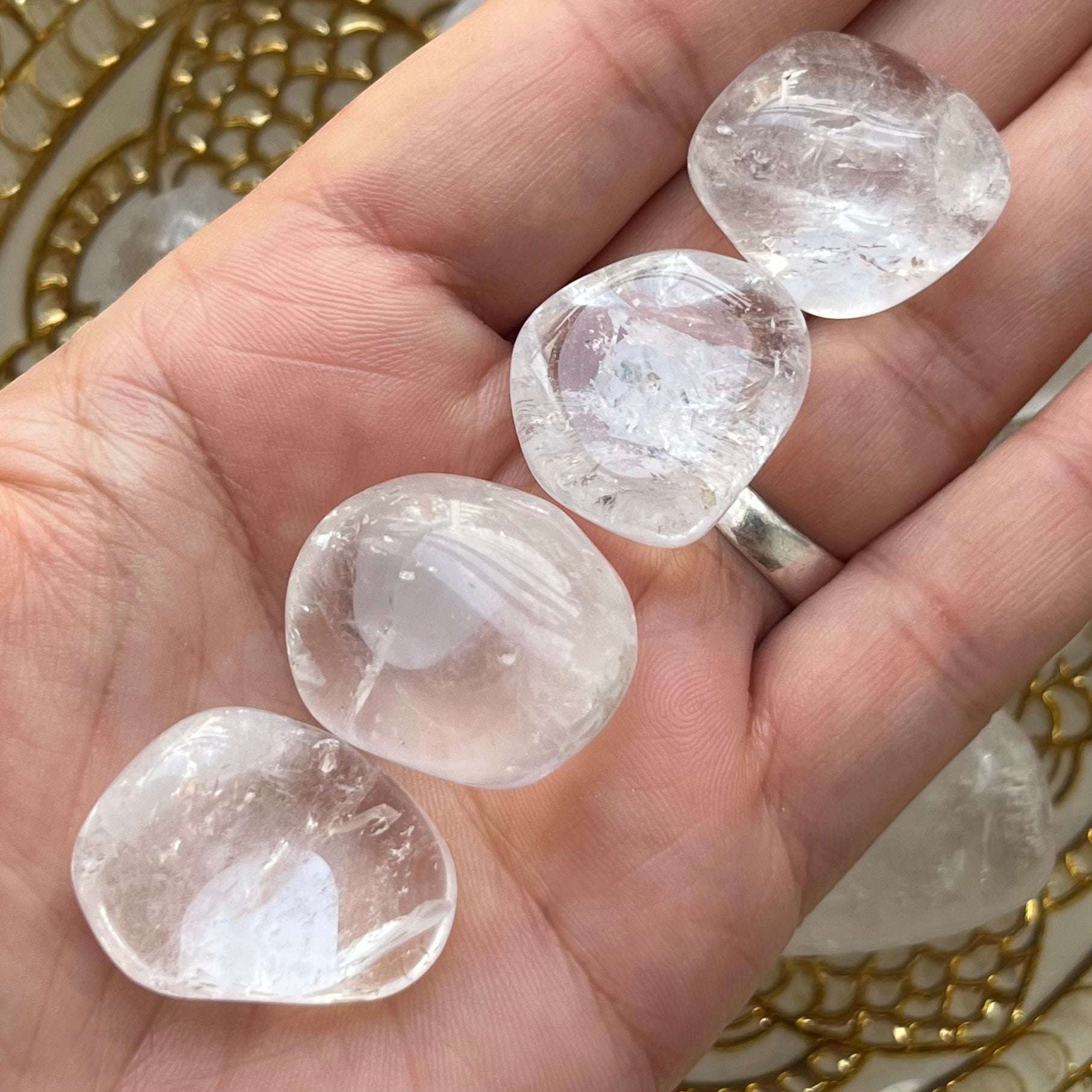 Himalayan Quartz Tumblestones - Chakra Alignment & Energetic Cleansing Medium Crystals