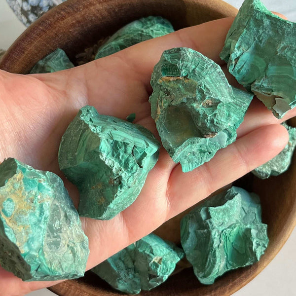 Rough Malachite Chunk - Balance & Vitality 61g - 70g Crystals