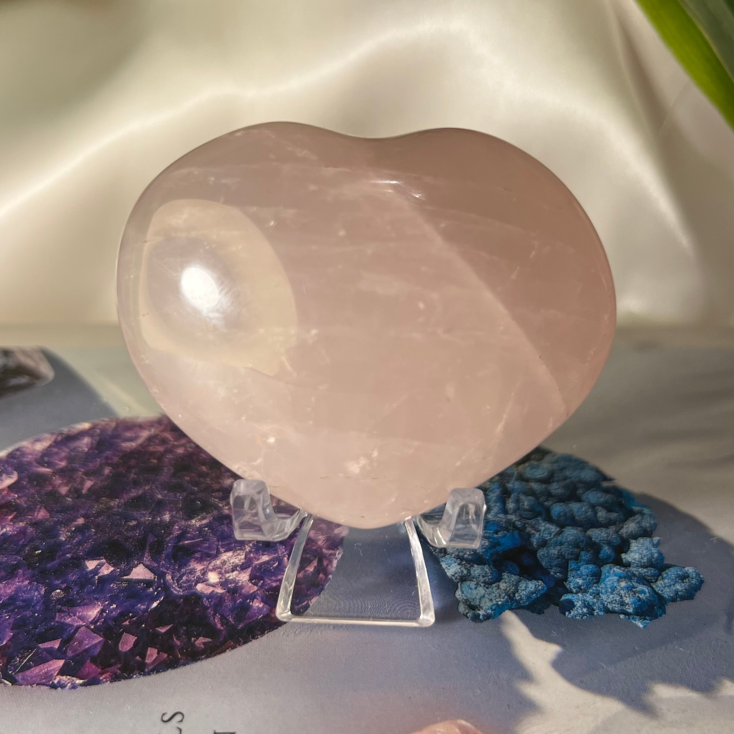 Rose Quartz Heart - Unconditional Love 7- 5.9cm Crystals
