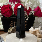 Black Tourmaline Obelisk - Energetic Protection Crystals