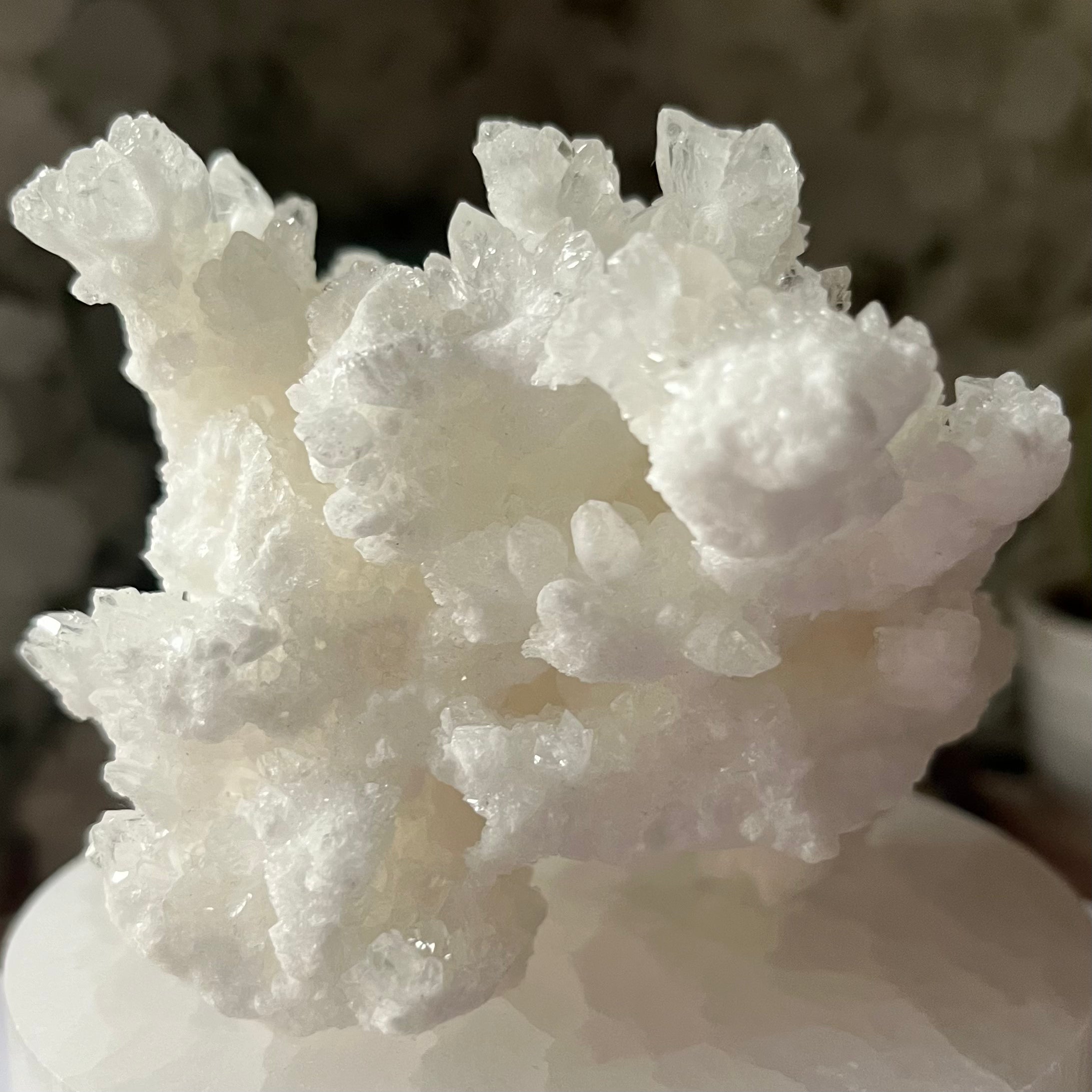 White Aragonite Cluster Crystals