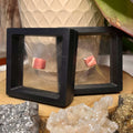 Mini Rhodochrosite Cube w/ Floating Display Case Mini Crystals