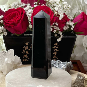 Black Tourmaline Obelisk - Energetic Protection 1- 10.2cm Crystals
