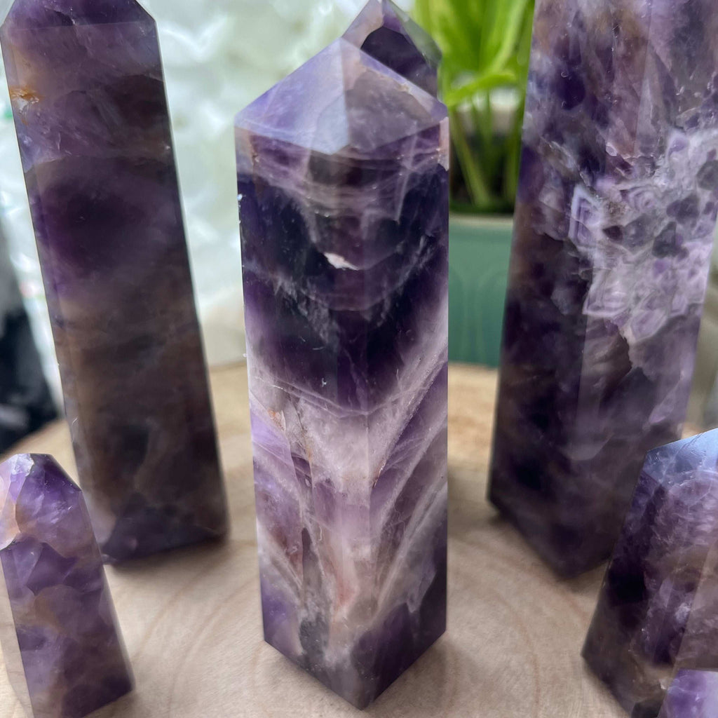Amethyst Obelisk - Spiritual Wisdom & Comfort Crystals
