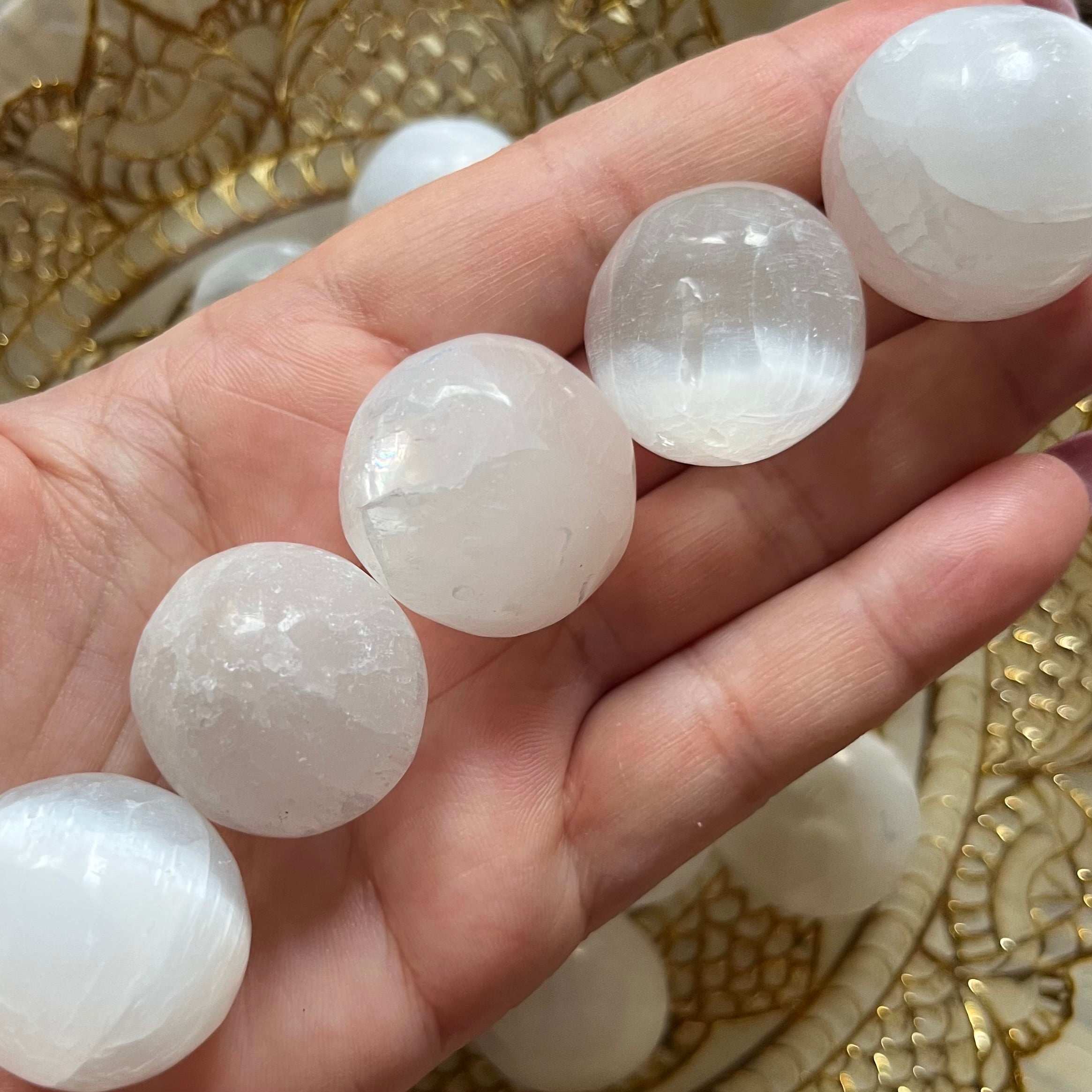 Selenite Tumblestones - Cleansing & Purification Medium Crystals