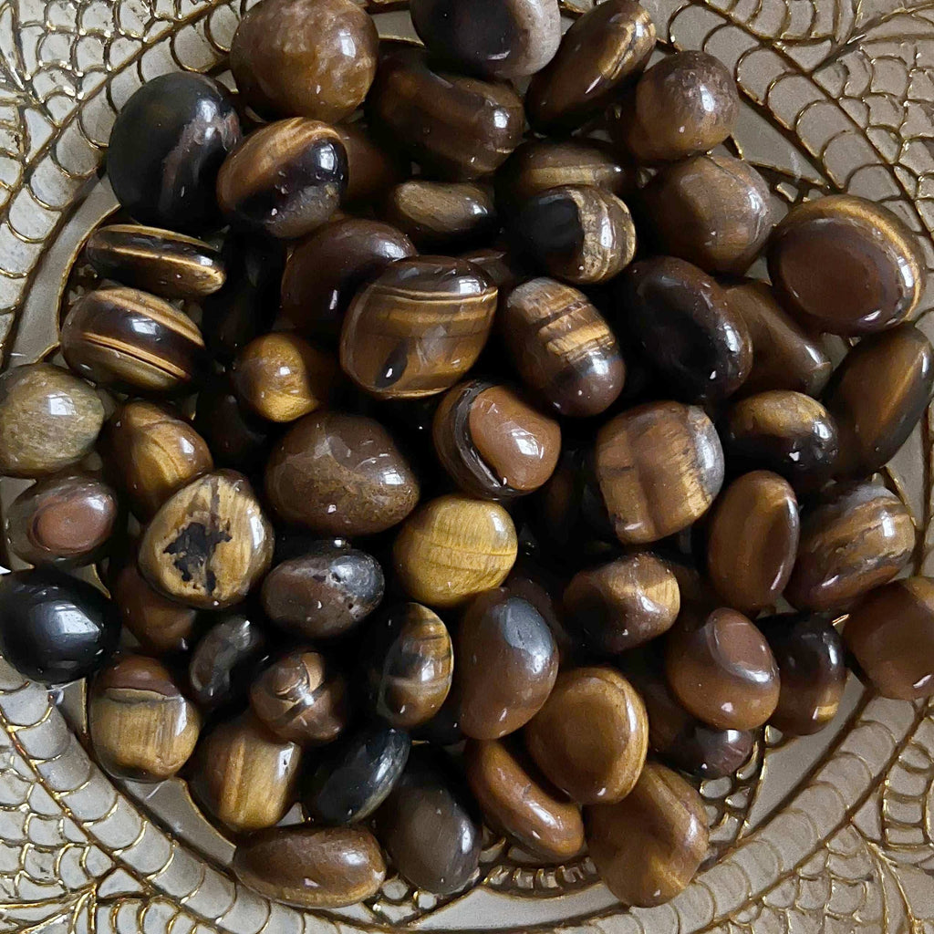 Tiger's Eye Gold Tumblestones (South Africa) - Courage & Protection Crystals