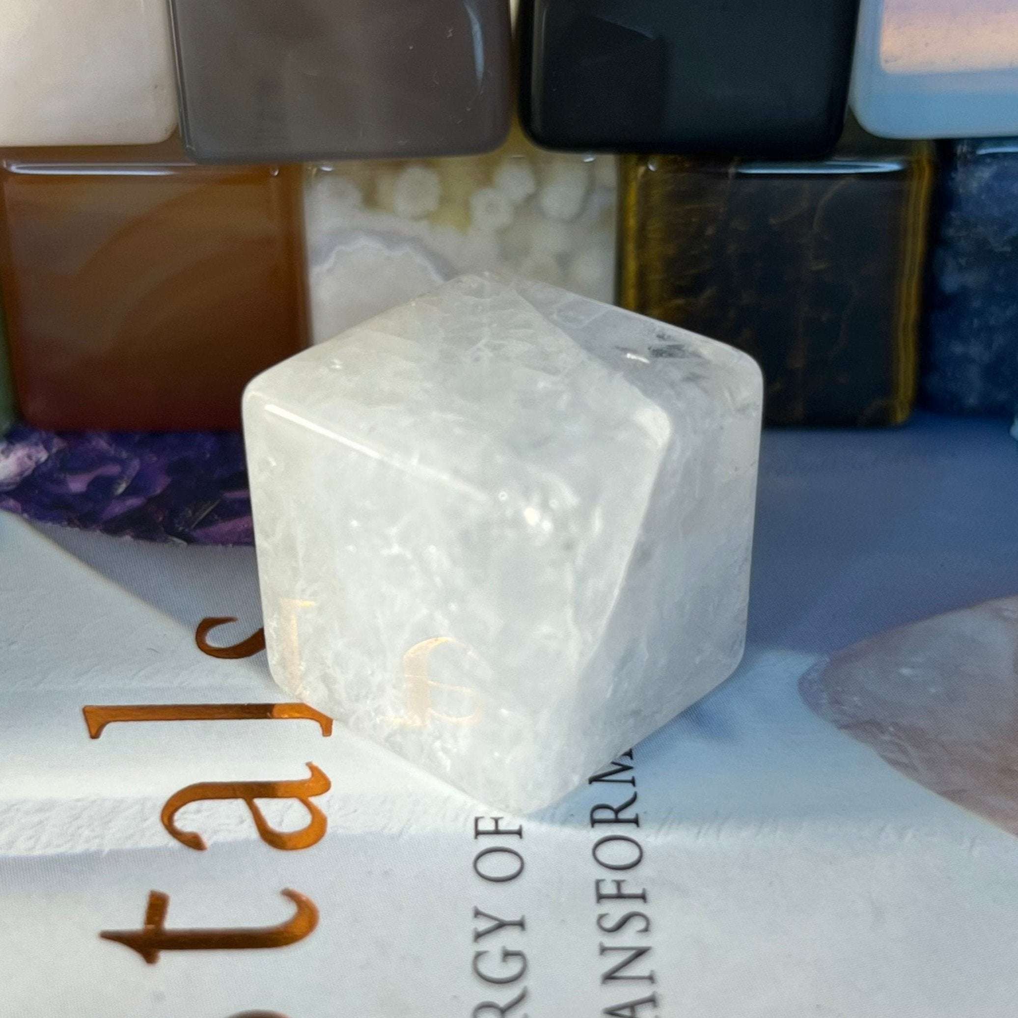 Gemstone Cubes Rock Crystal 2cm Crystals