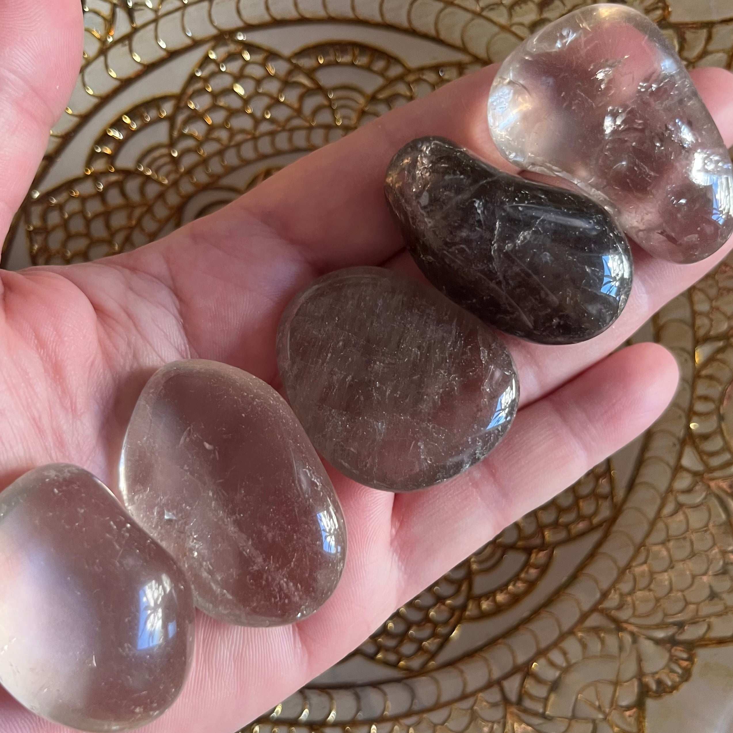 Smoky Quartz Tumblestones - Open Paths & Protection Large Crystals