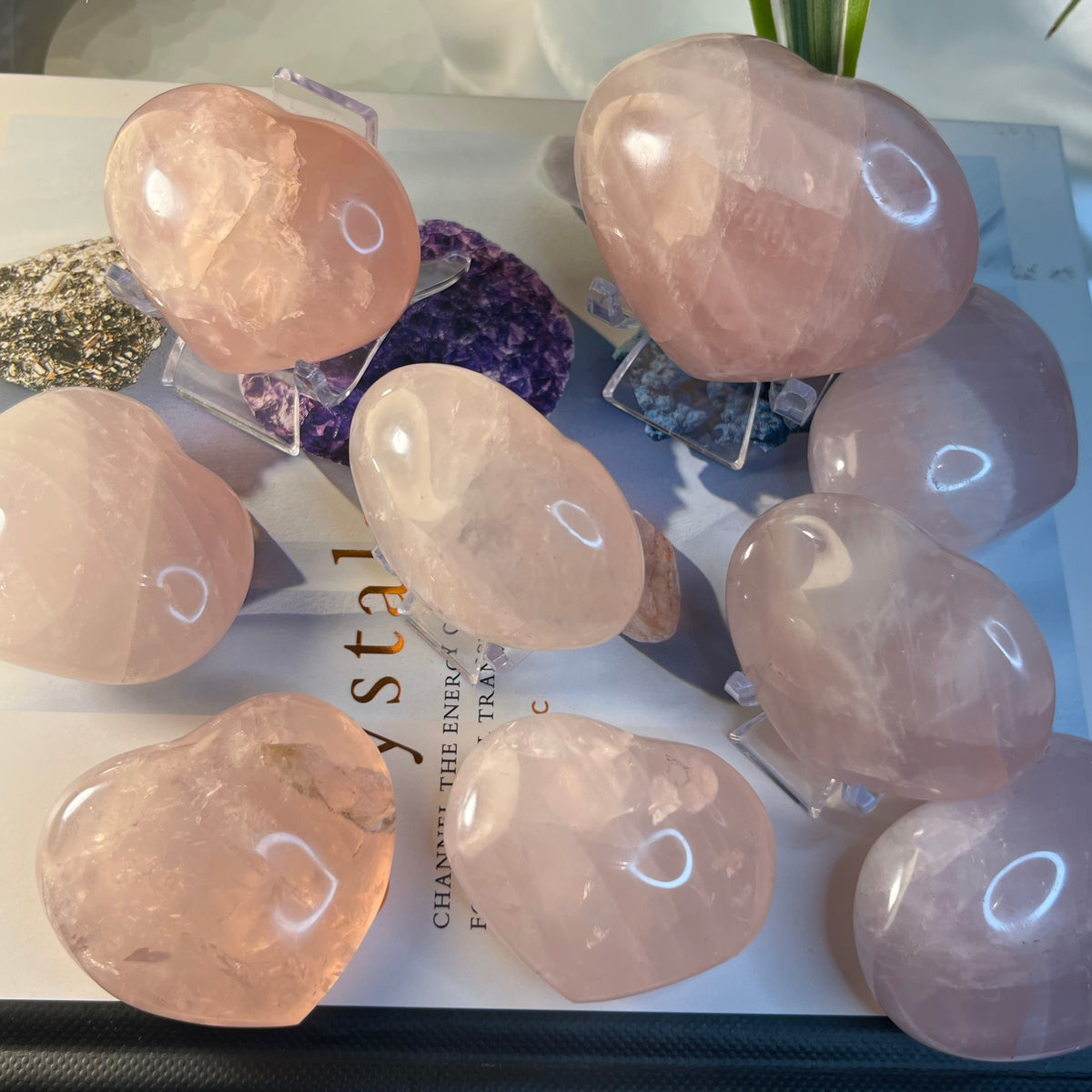 Rose Quartz Heart - Unconditional Love Crystals
