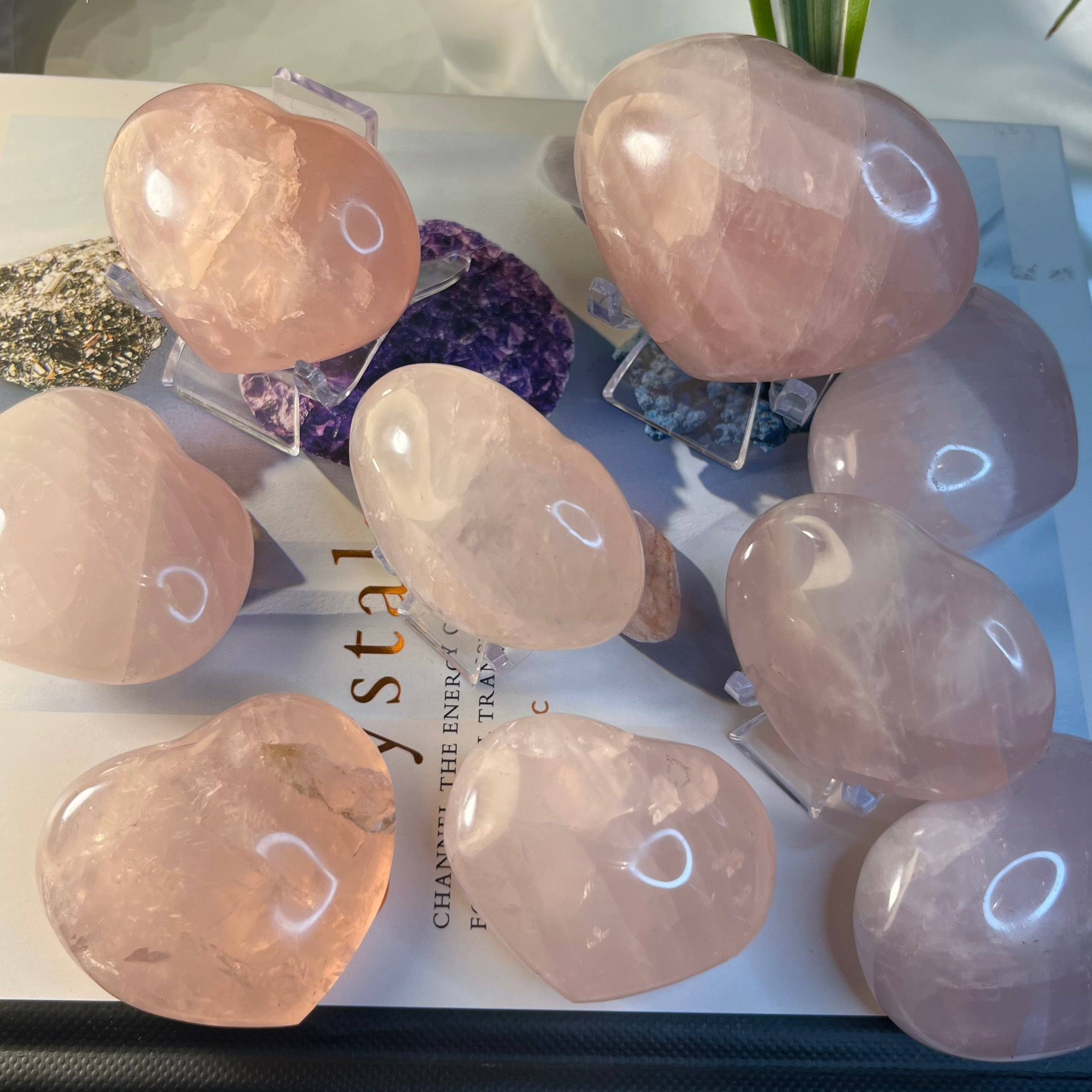 Rose Quartz Heart - Unconditional Love Crystals