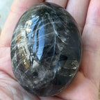 Black Moonstone Palmstone - New Beginnings & Protection Crystals