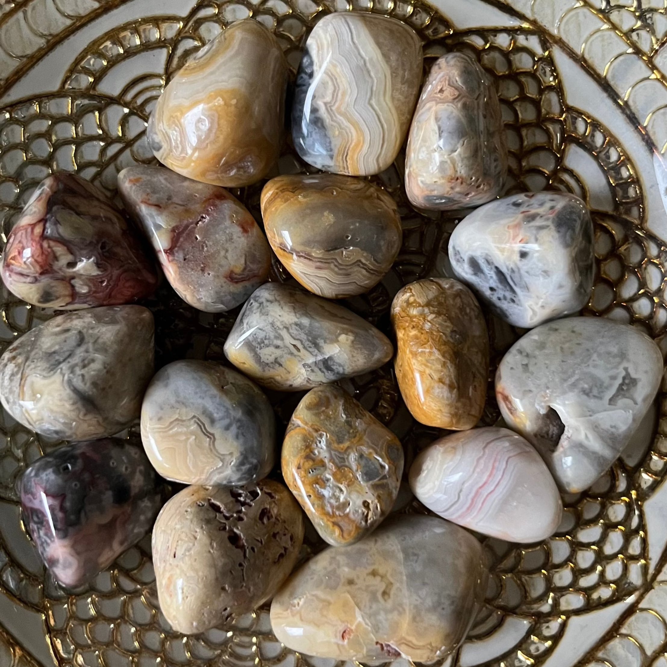 Crazy Lace Agate Tumblestones - Harmony & Uplifting Energy Crystals