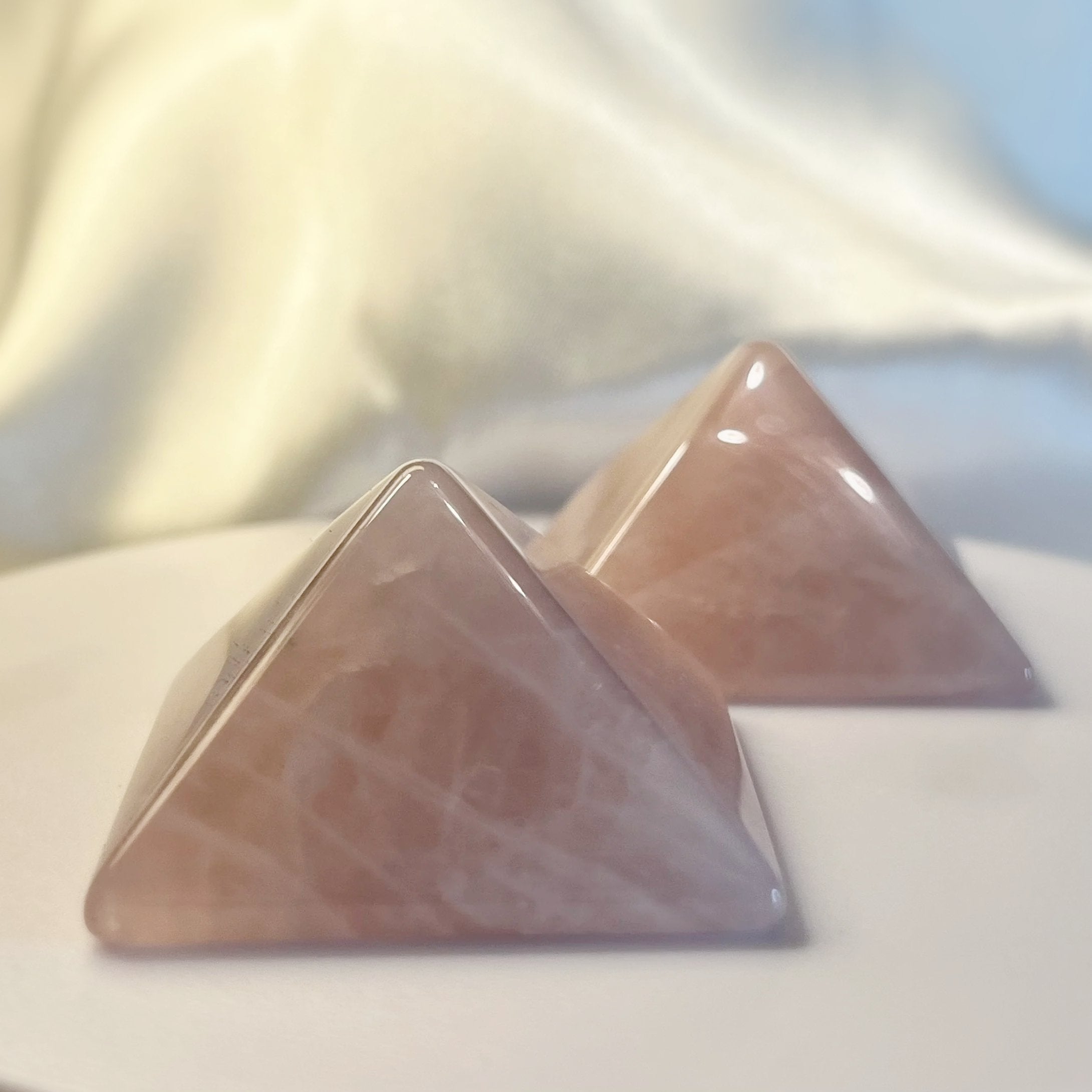 Rose Quartz Pyramid - Universal & Unconditional Love Crystals