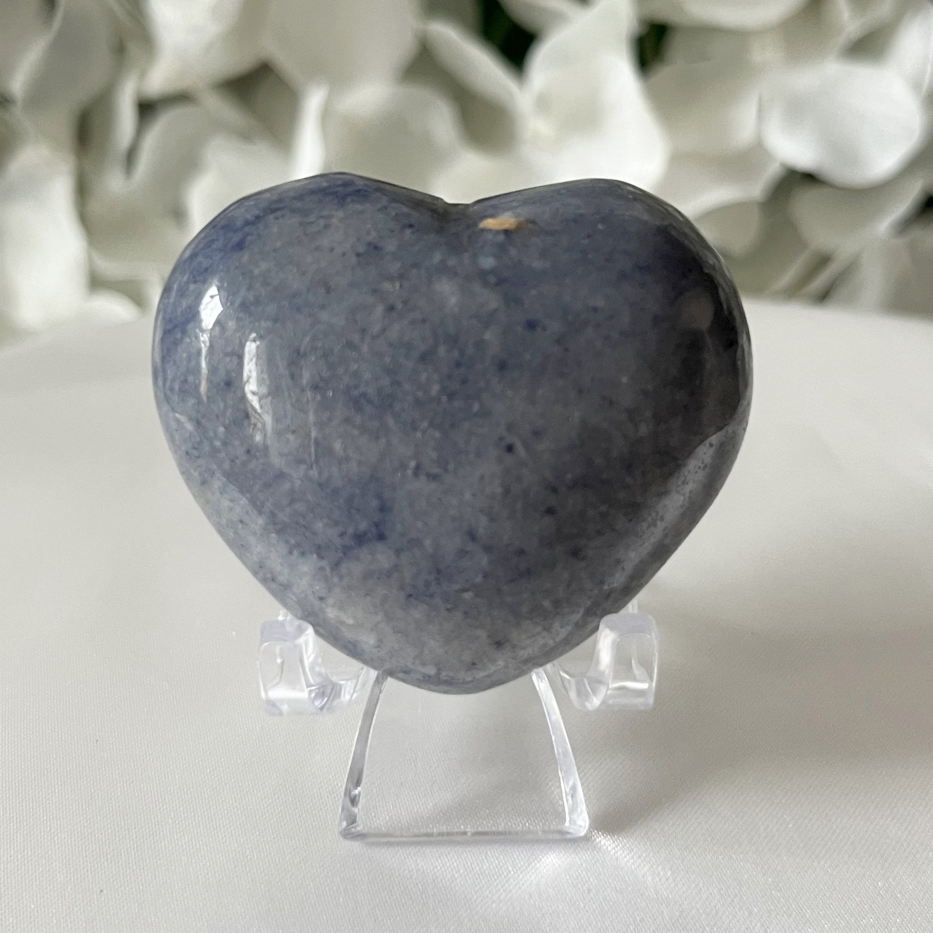 Blue Quartz Heart - Harmony & Communication Crystals