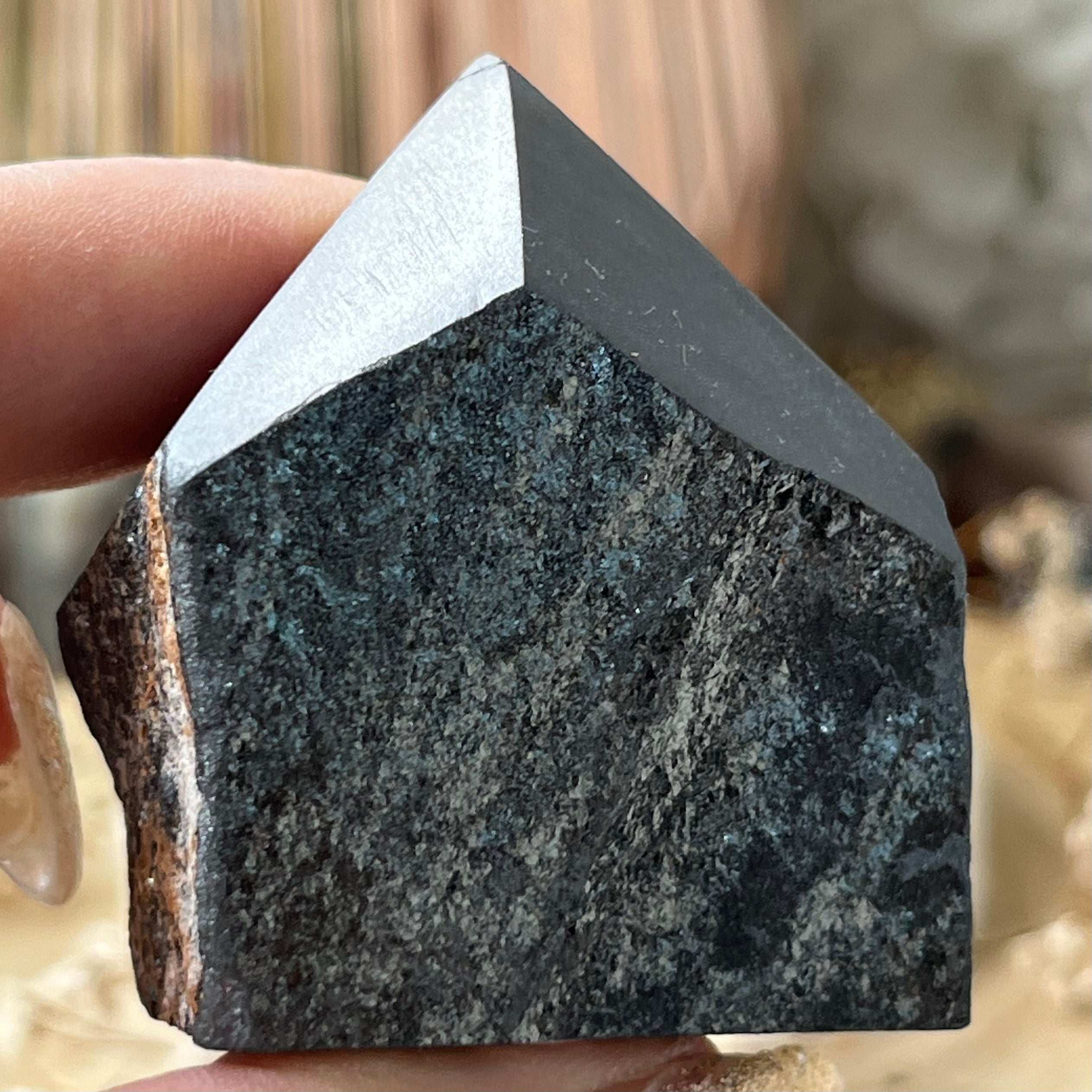 Hematite Cut Base Generator Point - Protection & Connection Crystals