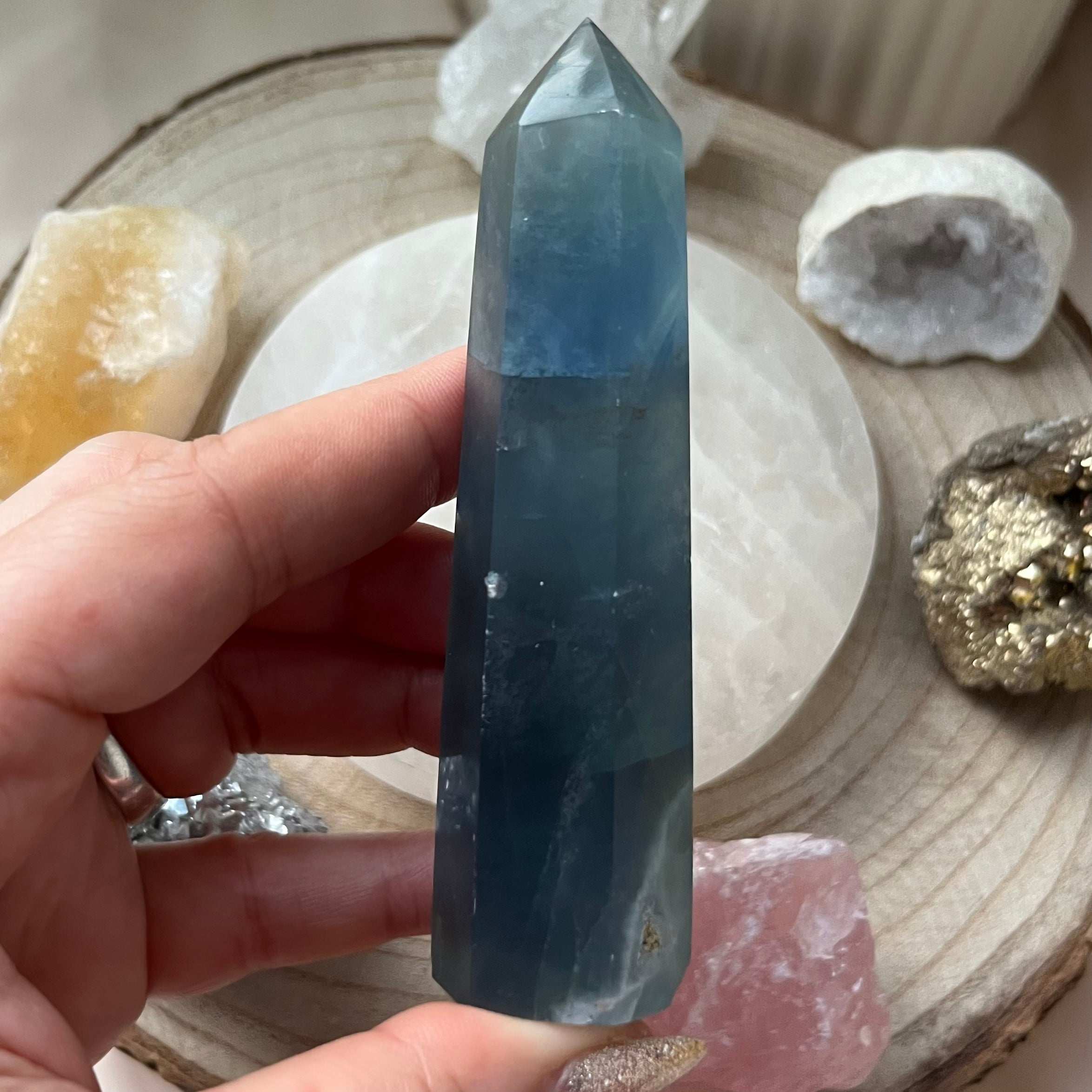 Blue Fluorite Point Crystals