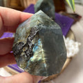 Labradorite Faceted Freeform - Magic & Clairvoyance 1- 6.4cm x 4.3cm Crystals