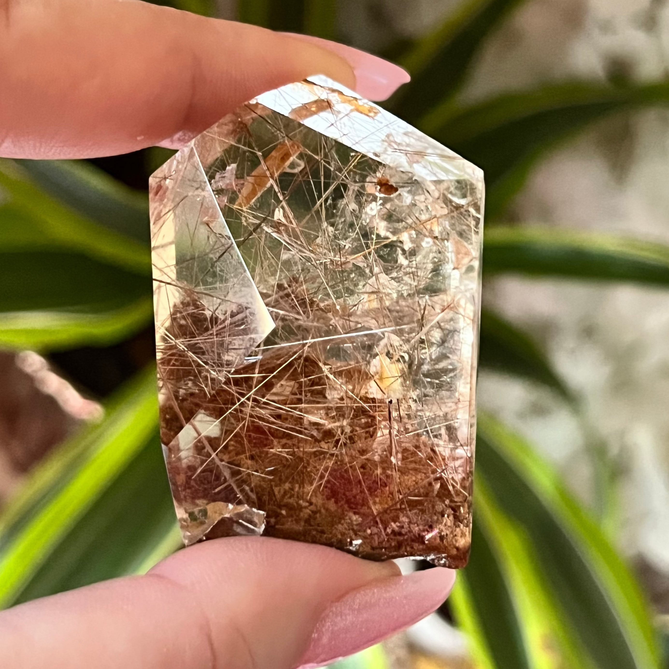 Rutilated Quartz Top Polished Point 5.1cm x 3.3cm Crystals