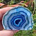 Blue Agate Cut Base Geode - Peace & Happiness