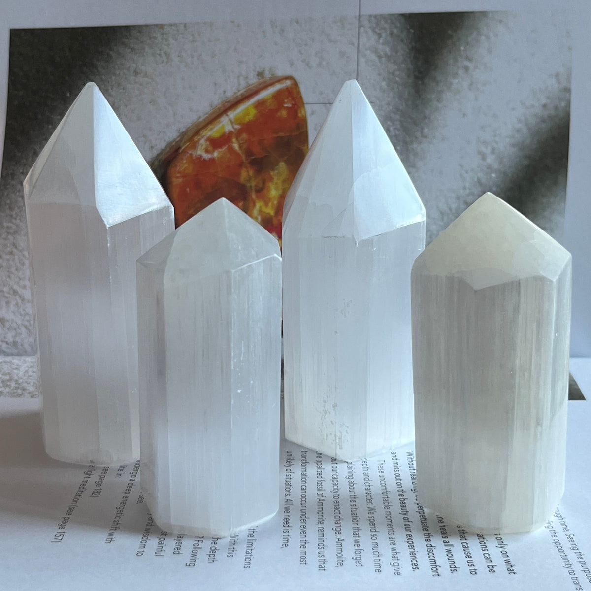 Selenite (Satin Spar) Polished Points