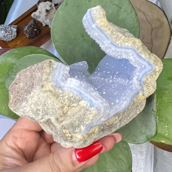 Blue Lace Agate Druse Crystals