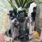 Moss Agate Obelisk- Optimism & Courage Crystals
