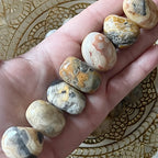 Yellow Crazy Lace Agate Tumblestones - Stone of Laughter & Mental Clarity