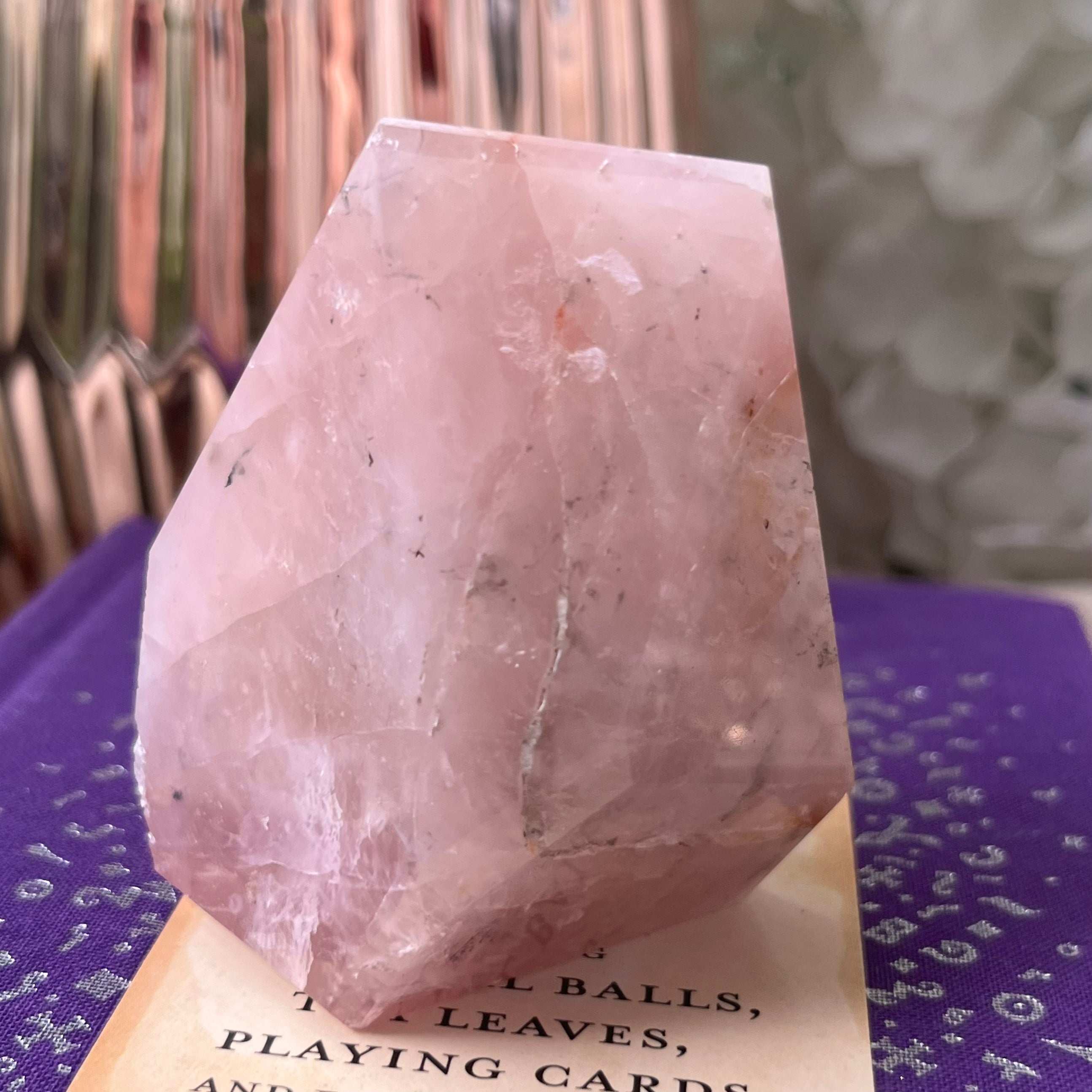 Rose Quartz Faceted Freeform - Universal & Unconditional Love 2- 6.8cm x 4.9cm Crystals