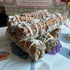 Bundled sage sticks with cinnamon