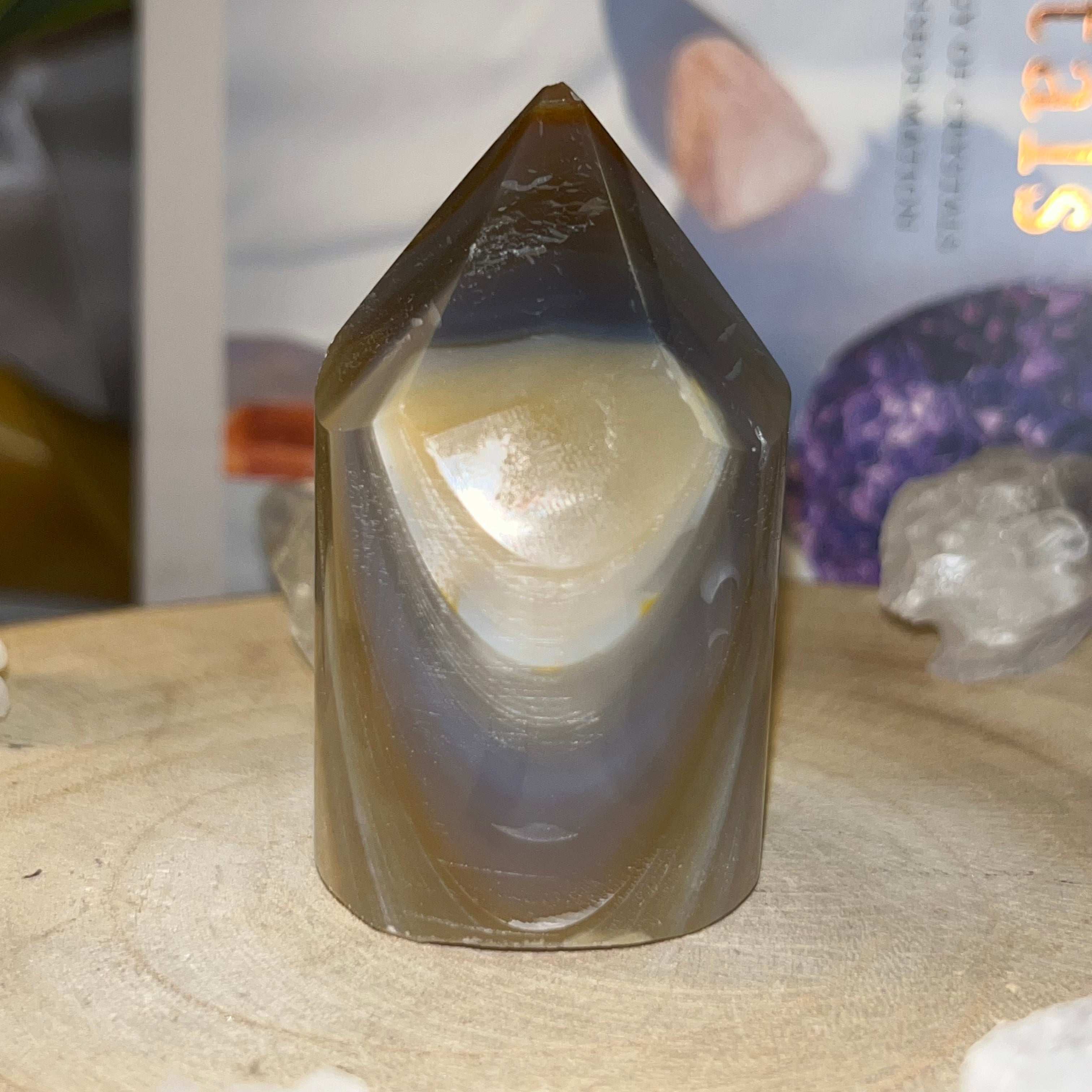 Natural Agate Polished Point - Balance & Harmony Crystals