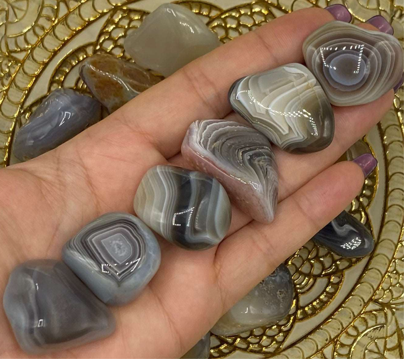 Banded Botswana Agate Tumblestones - Change & Balance Crystals