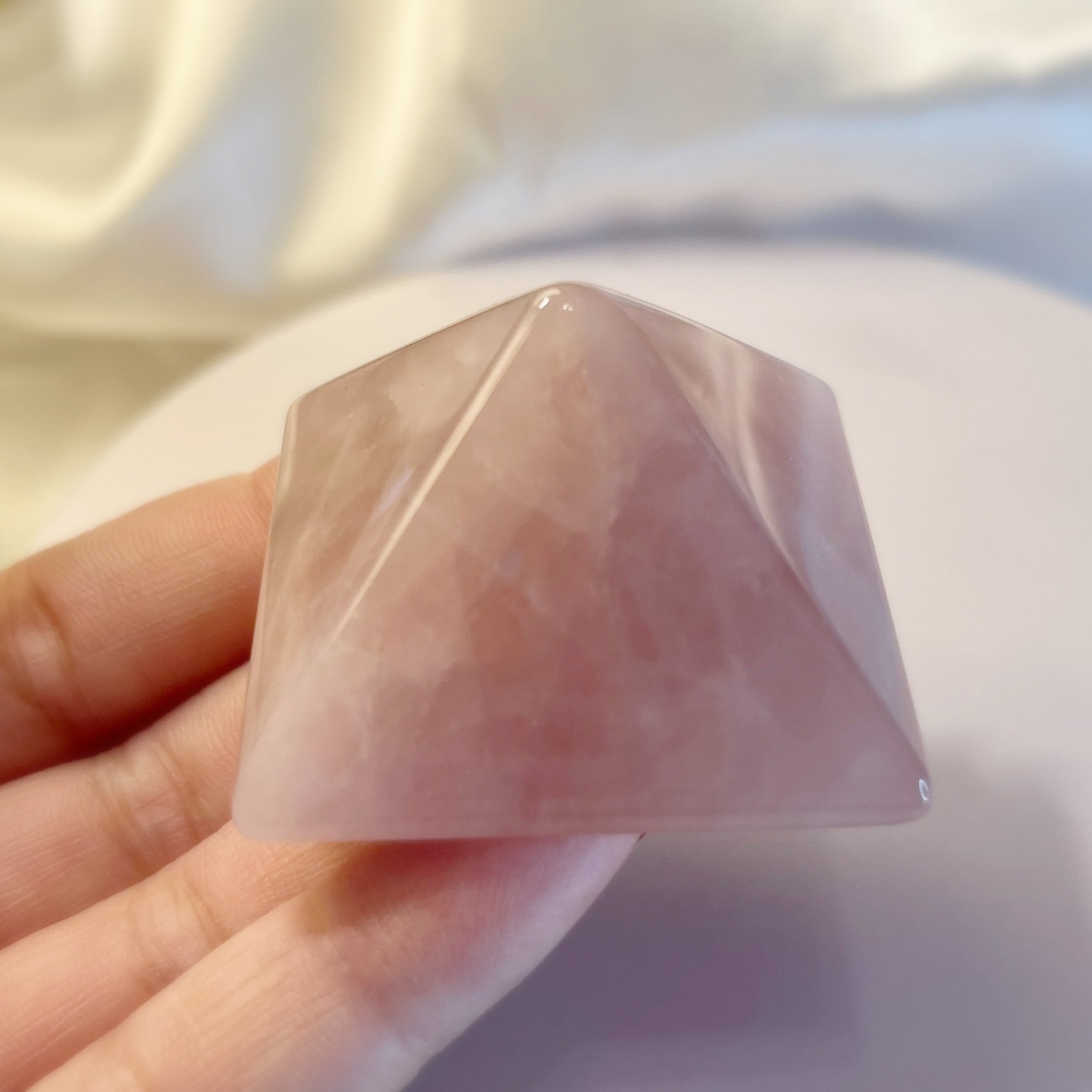 Rose Quartz Pyramid - Universal & Unconditional Love Crystals