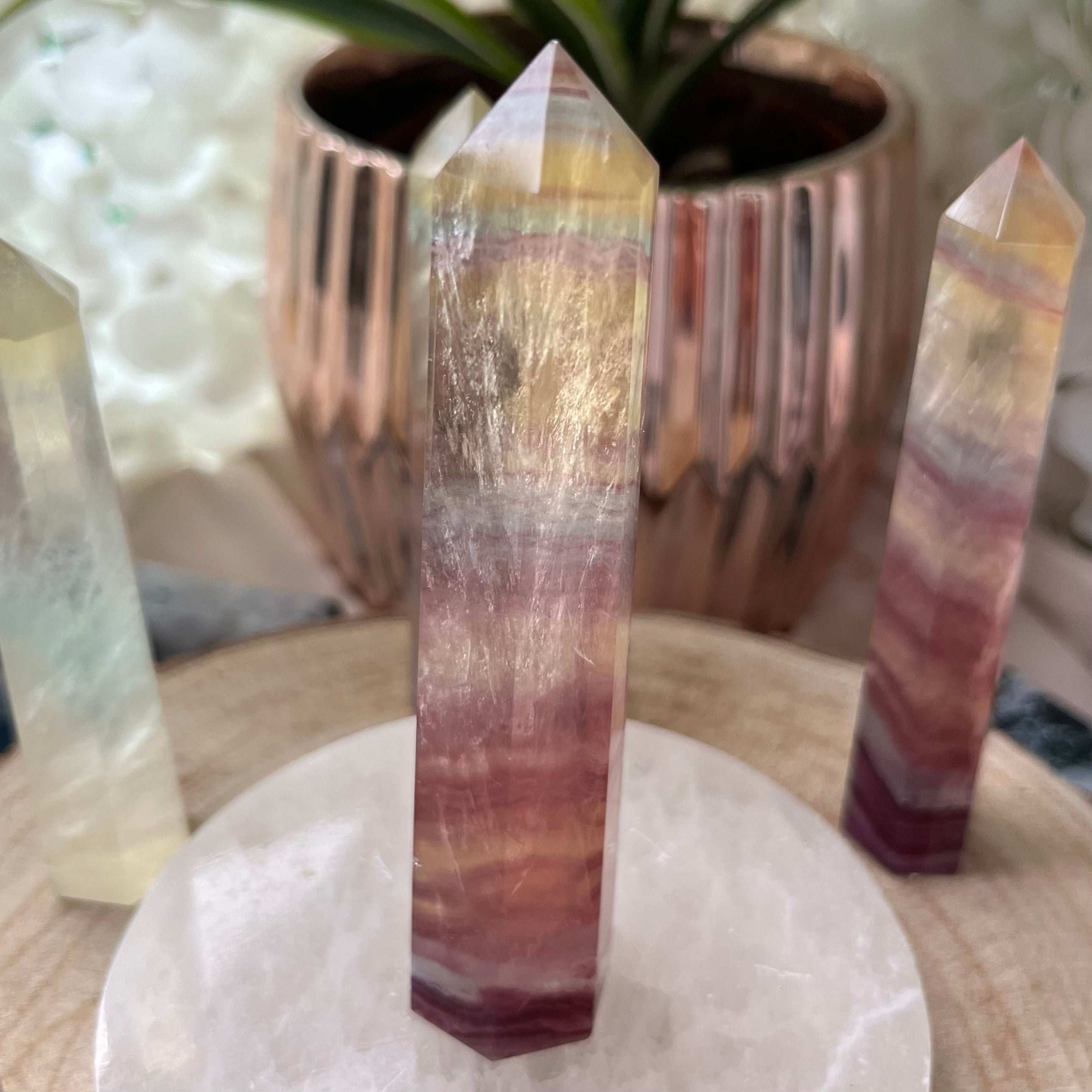 Candy Fluorite Point 5- 11.2cm Crystals