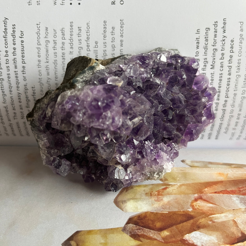 Dark Amethyst Drusy Clusters (Medium) - Spirituality & Transmutation