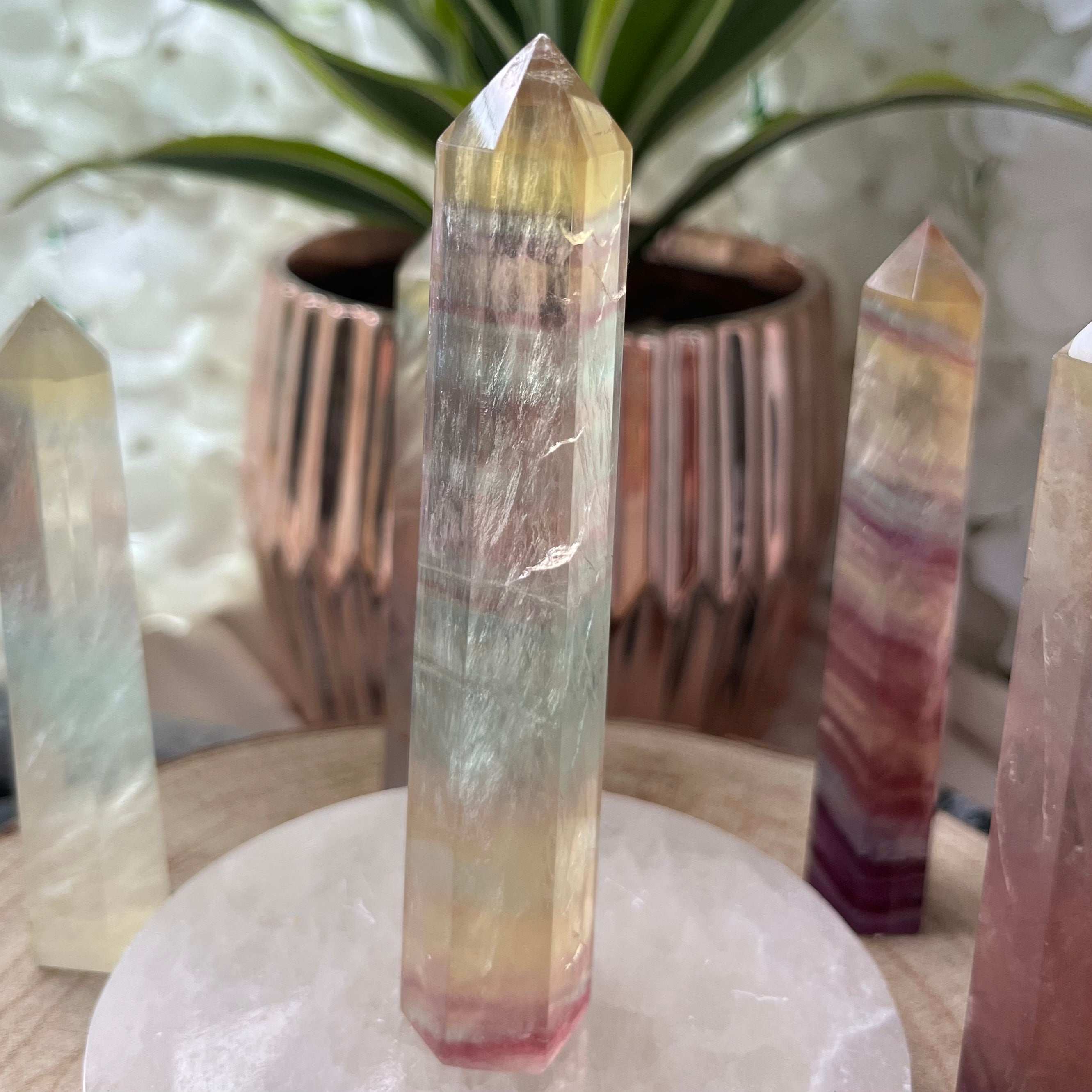 Candy Fluorite Point 6- 11.6cm Crystals